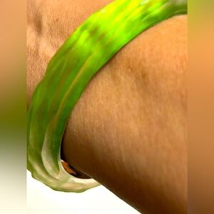 Alexis Bittar Carved Green Bracelet